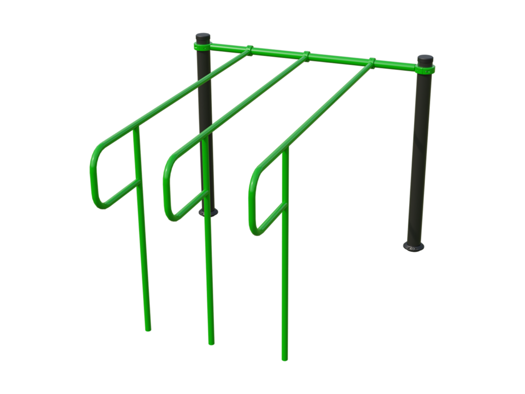 BESTRONG Outdoor Triple Parallel Bars – Functional Fitness Station 1500 mm