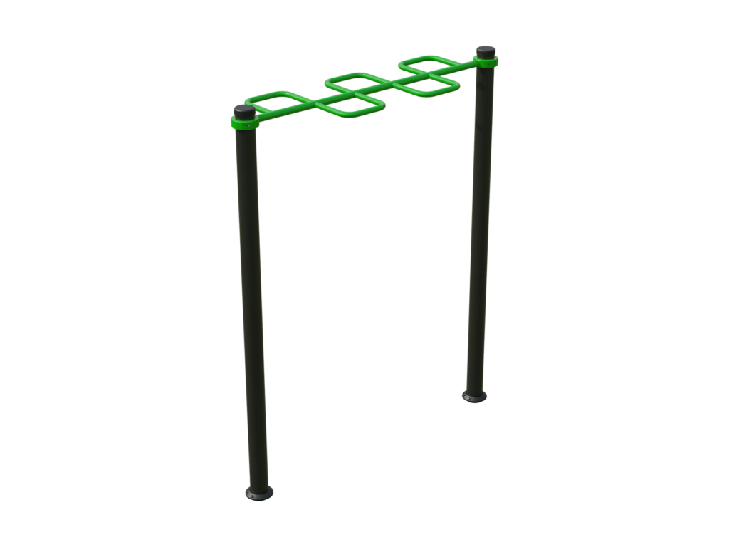 BeStrong Outdoor Horizontal Wave Bar 1900 – Calisthenics Pull-Up Structure