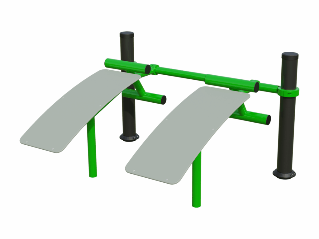 BESTRONG AB Training Bench – Outdoor Core Exercise Station for Two