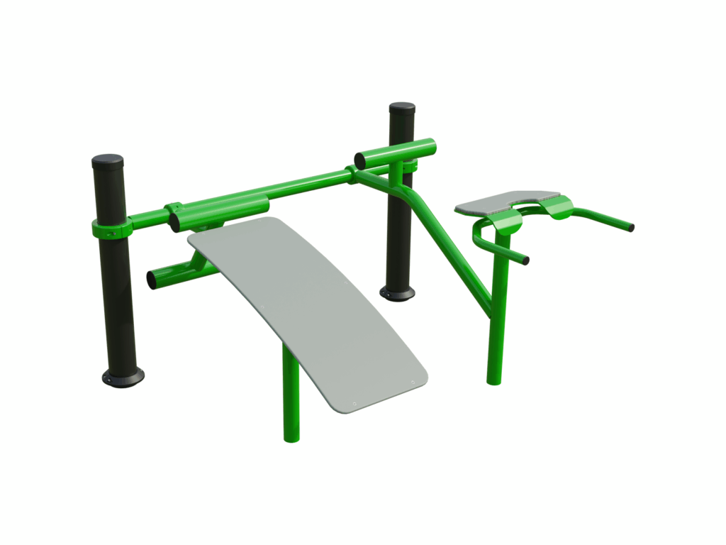 Dual Function AB and Back Station – BESTRONG 1500 mm Outdoor Trainer