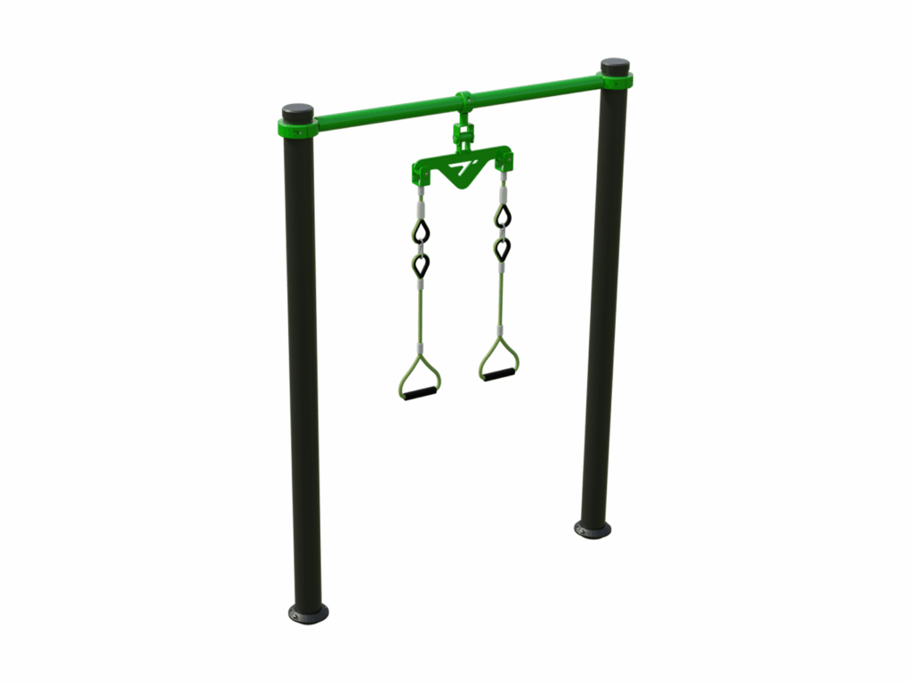 Outdoor suspension fitness system with 930 mm ropes