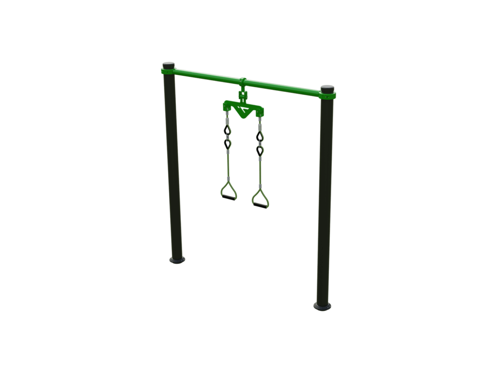 Outdoor suspension workout station for all fitness levels