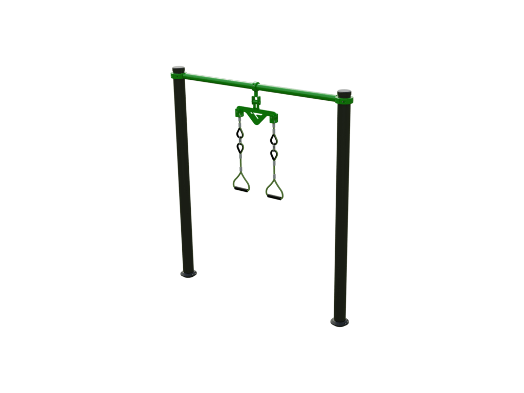 Compact outdoor suspension trainer for functional workouts