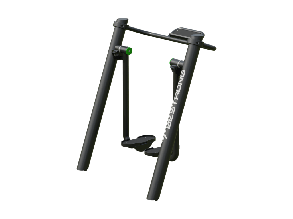 Outdoor air walker for public and community fitness areas
