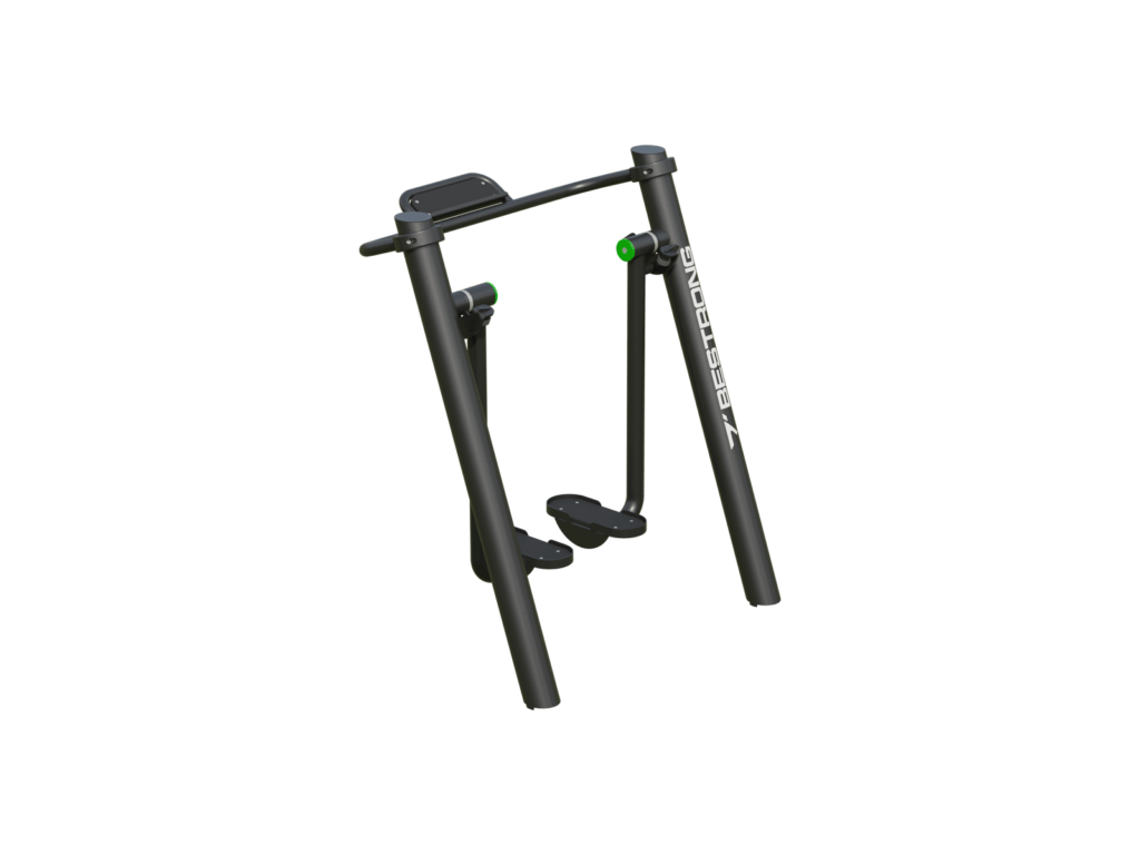 Outdoor air walker for low-impact cardio exercise
