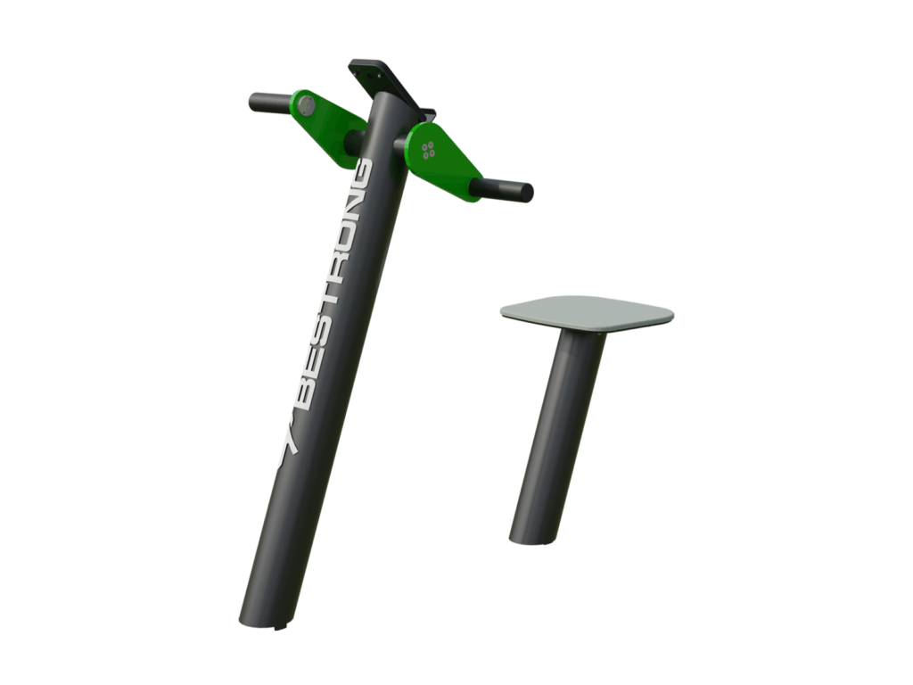 Seated outdoor hand bike for arm and core training