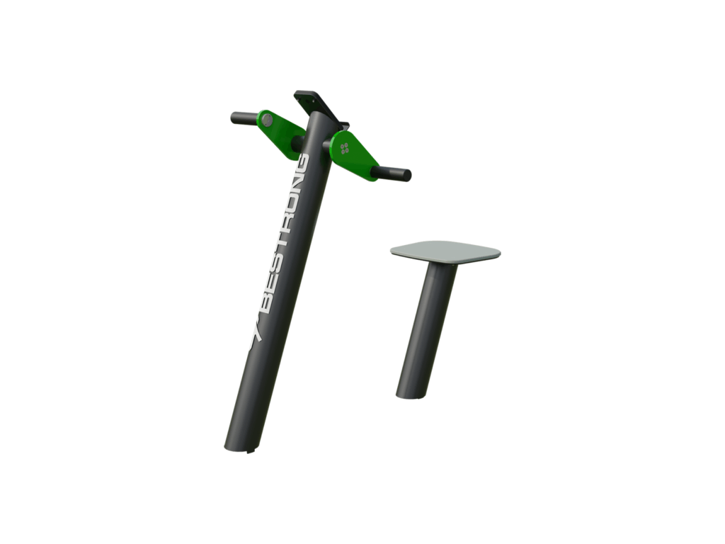 Seated hand cycling equipment for outdoor rehabilitation
