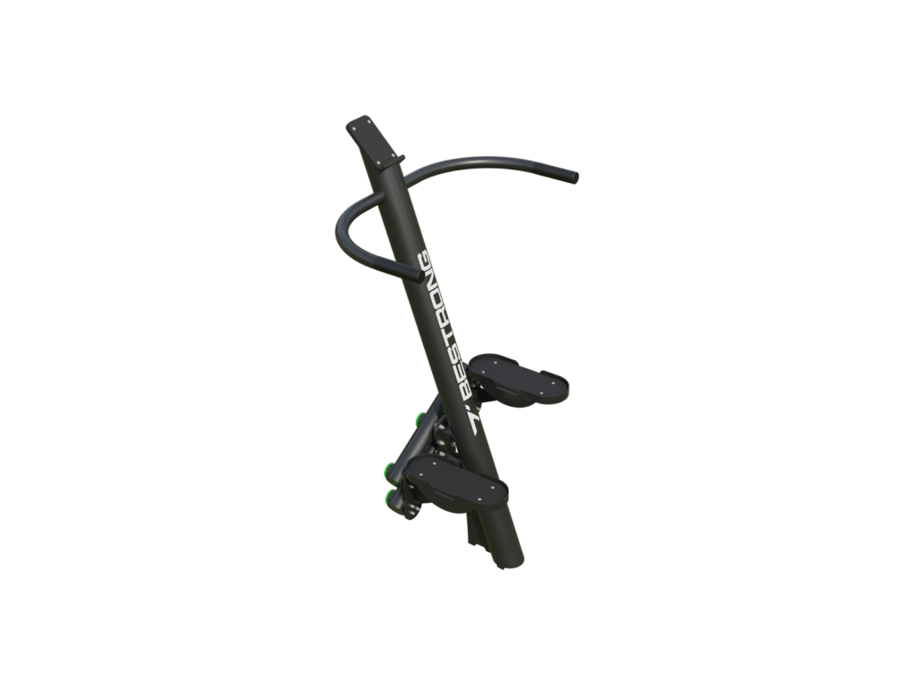 Outdoor mechanical stepping machine for community fitness parks