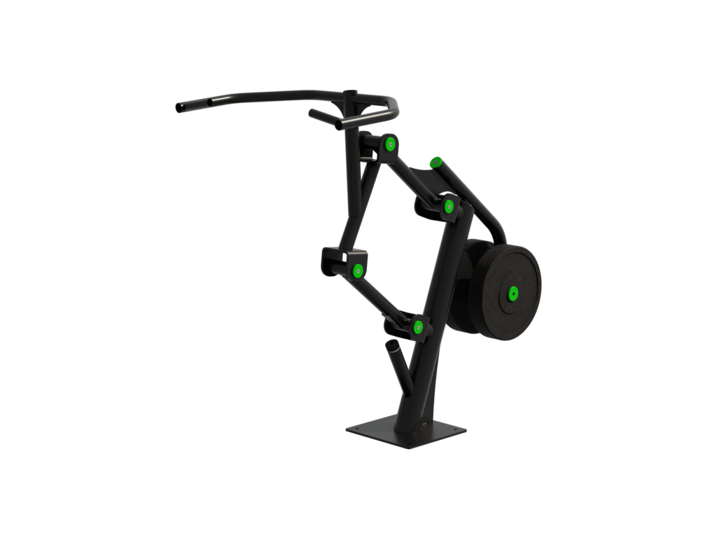 Outdoor Accessible Lateral Pull-Down machine for wheelchair users